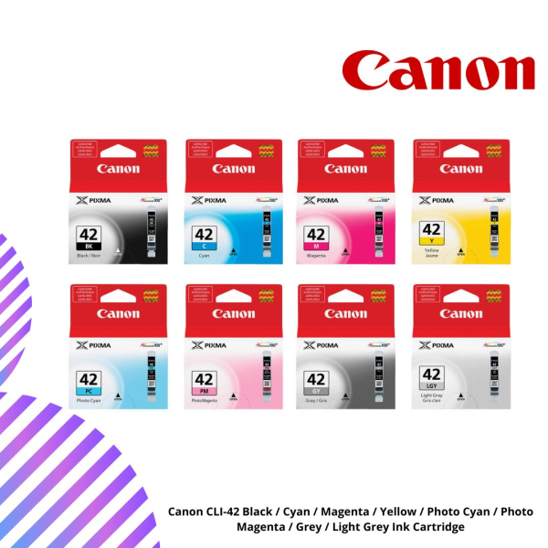 Canon CLI-42 Black / Cyan / Magenta / Yellow / Photo Cyan / Photo Magenta / Grey / Light Grey Ink Cartridge