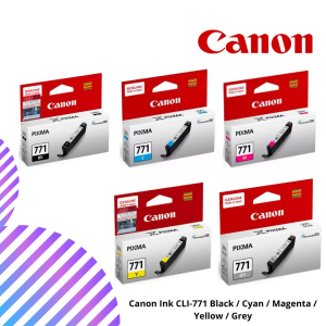 Canon Ink CLI-771 Black / Cyan / Magenta / Yellow / Grey