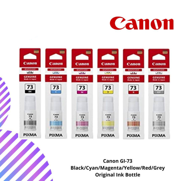Canon GI-73 Black/Cyan/Magenta/Yellow/Red/Grey Original Ink Bottle