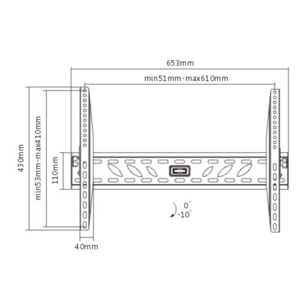 Brateck LP11-46T 37-70 inch Tilt Curved Flat TV Wall Mount (LP11-46T)