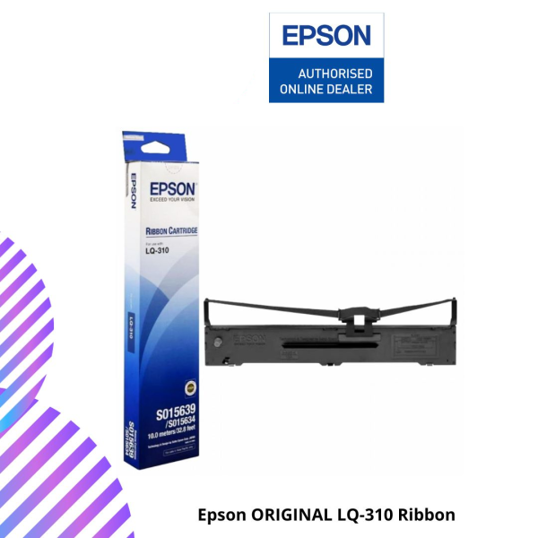 Epson ORIGINAL LQ-310 Ribbon Cartridge S015639 (LQ310 Dot Matrix Printer)