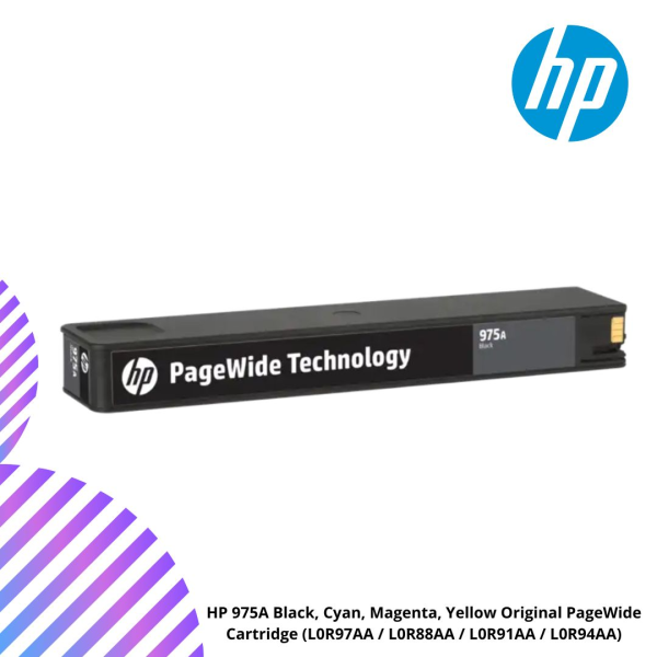 HP 975A Black, Cyan, Magenta, Yellow Original PageWide Cartridge (L0R97AA / L0R88AA / L0R91AA / L0R94AA)