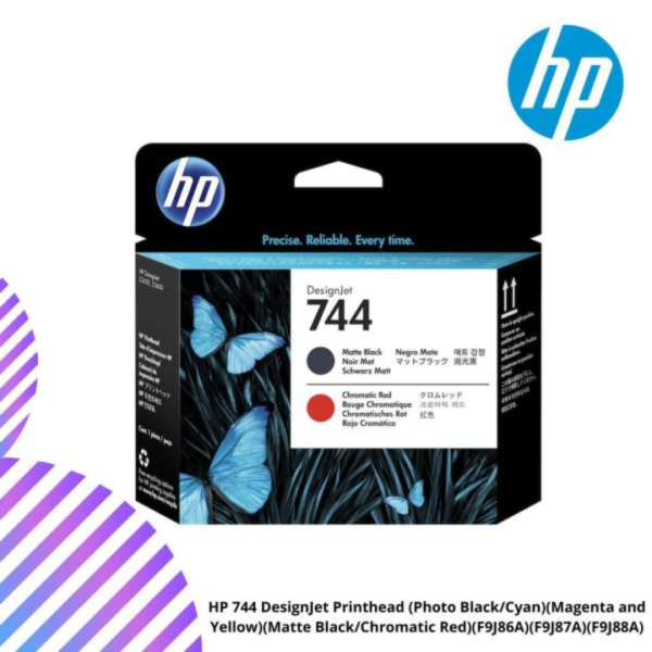 HP 744 DesignJet Printhead (Photo Black/Cyan)(Magenta/Yellow)(Matte Black/Chromatic Red)(F9J86A)(F9J87A)(F9J88A)