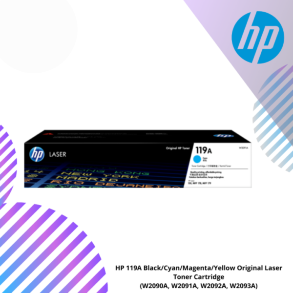 3-2-1.png HP 119A Black/Cyan/Magenta/Yellow Original Laser Toner Cartridge - (W2090A, W2091A, W2092A, W2093A)