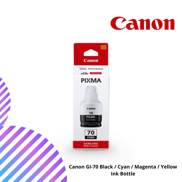 Canon GI-70 Black / Cyan / Magenta / Yellow Ink Bottle