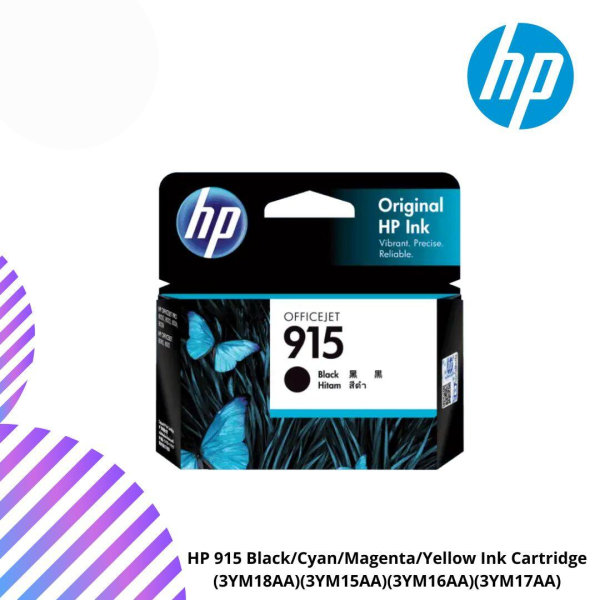HP 915 Black/Cyan/Magenta/Yellow Ink Cartridge (3YM18AA)(3YM15AA)(3YM16AA)(3YM17AA)