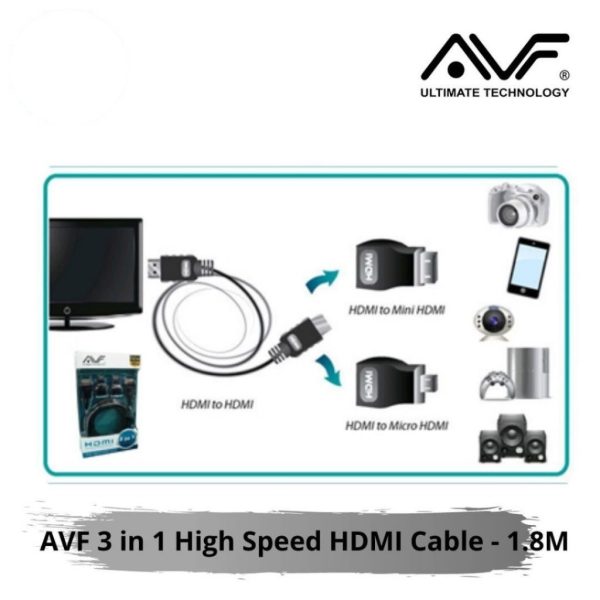 7098d514560dd7a045617c8146e3ee2ba512_1698469082888-1024x1024-1.jpg AVF 3 in 1 High Speed HDMI Cable - 1.8M