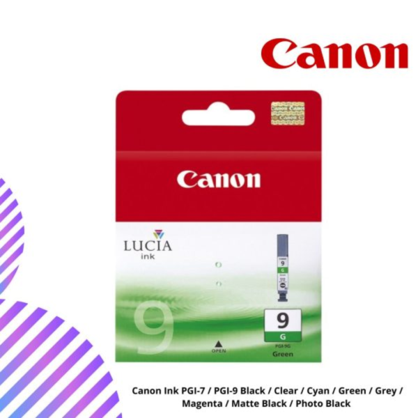 Canon Ink PGI-7 / PGI-9 Black / Clear / Cyan / Green / Grey / Magenta / Matte Black / Photo Black