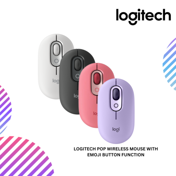Logitech POP Wireless Mouse with Emoji Button Function
