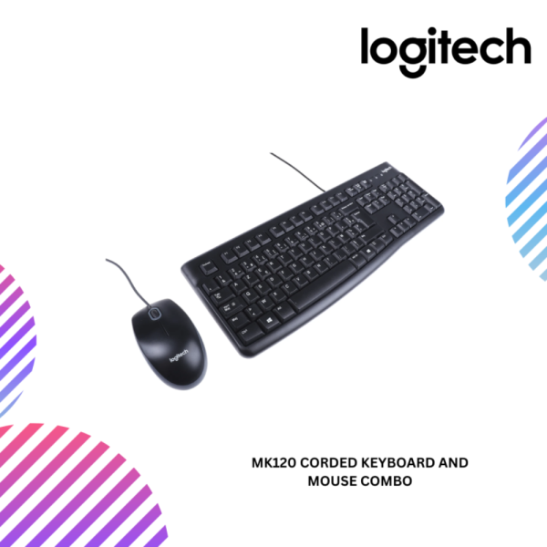 LOGITECH MK120 Corded Keyboard and Mouse Combo