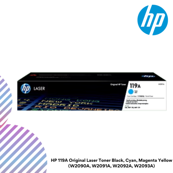 [FULL SET] HP 119A Original Laser Toner Black, Cyan, Magenta Yellow (W2090A, W2091A, W2092A, W2093A)