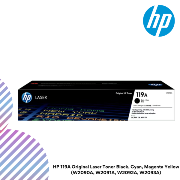[FULL SET] HP 119A Original Laser Toner Black, Cyan, Magenta Yellow (W2090A, W2091A, W2092A, W2093A)