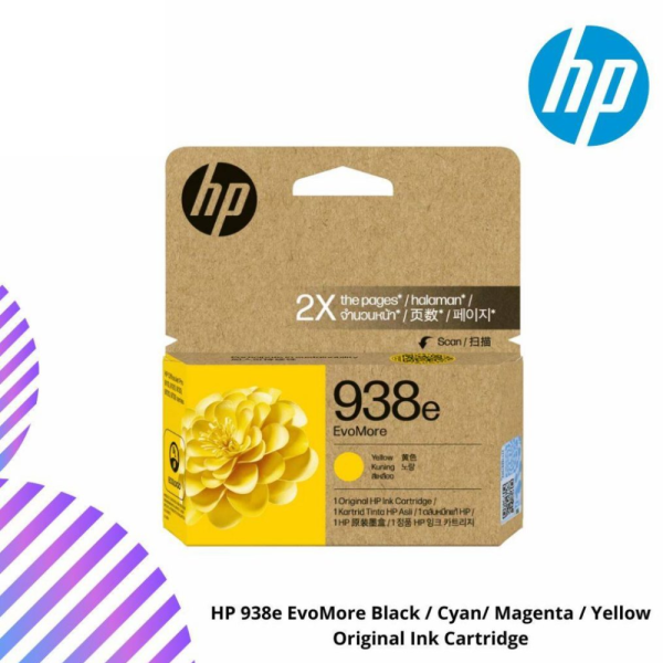 HP 938e EvoMore Black / Cyan/ Magenta / Yellow Original Ink Cartridge