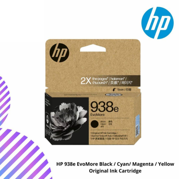 HP 938e EvoMore Black / Cyan/ Magenta / Yellow Original Ink Cartridge