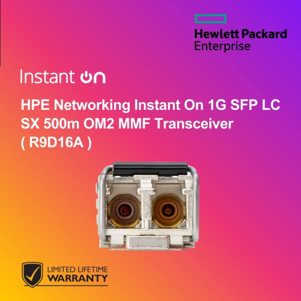 HPE Networking Instant On 1G SFP LC SX 500m OM2 MMF Transceiver ( R9D16A )