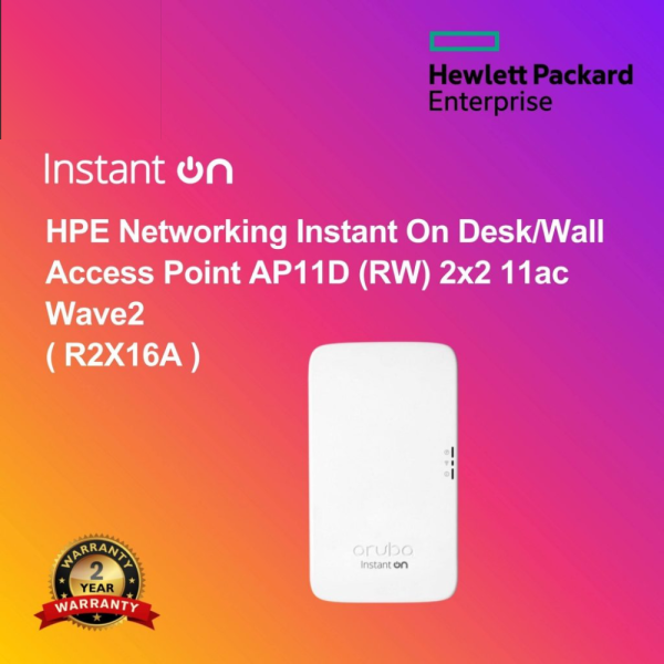 HPE Networking Instant On Desk/Wall Access Point AP11D (RW) 2x2 11ac Wave2 ( R2X16A )