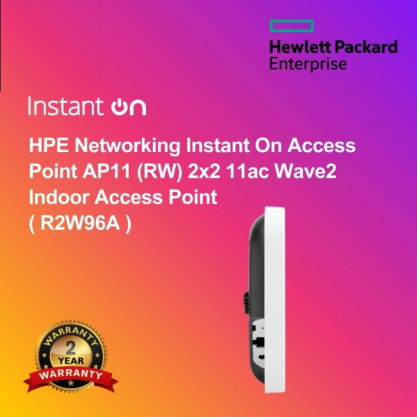 HPE Networking Instant On Access Point AP11 (RW) 2x2 11ac Wave2 Indoor Access Point ( R2W96A )