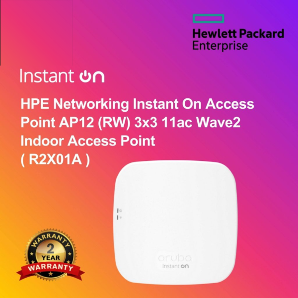 HPE Networking Instant On Access Point AP12 (RW) 3x3 11ac Wave2 Indoor Access Point ( R2X01A )