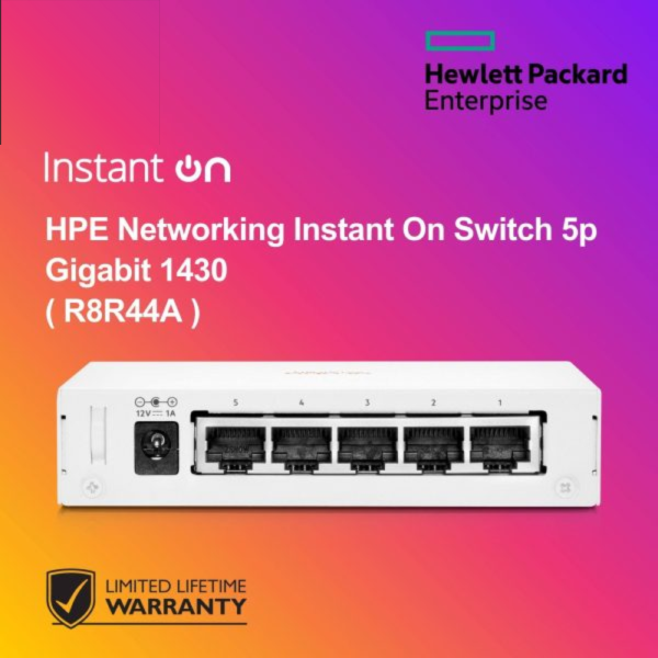 HPE Networking Instant On Switch 5p Gigabit 1430 ( R8R44A )