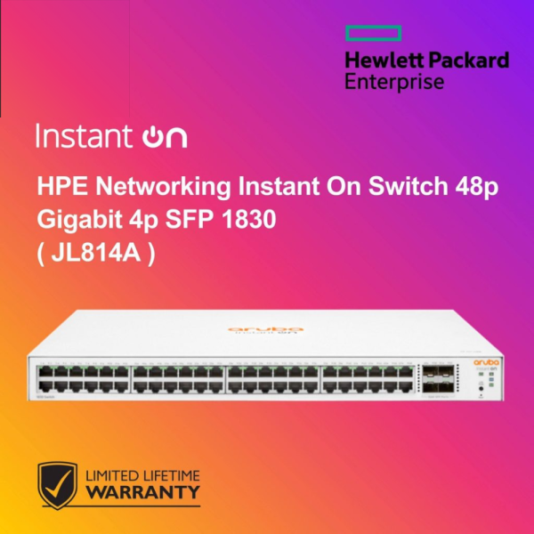 HPE Networking Instant On Switch 48p Gigabit 4p SFP 1830 ( JL814A )