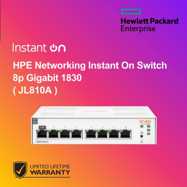 HPE Networking Instant On Switch 8p Gigabit 1830 ( JL810A )