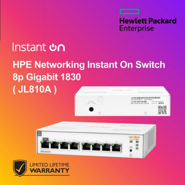 HPE Networking Instant On Switch 8p Gigabit 1830 ( JL810A )