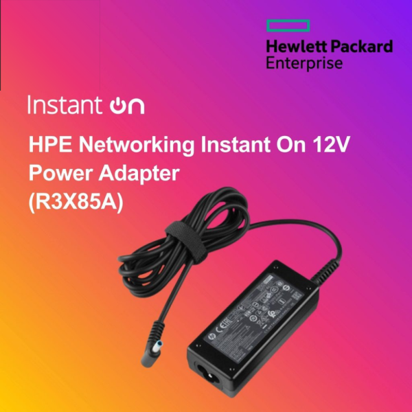 HPE Networking Instant On 12V Power Adapter  (R3X85A)
