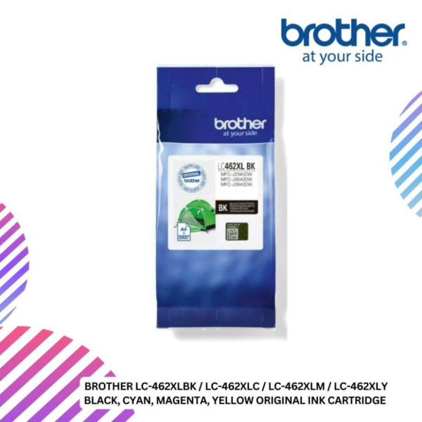 BROTHER LC-462XLBK / LC-462XLC / LC-462XLM / LC-462XLY Black, Cyan, Magenta, Yellow Original Ink Cartridge