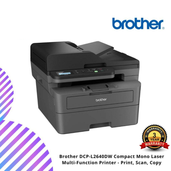 Brother DCP-L2640DW Compact Mono Laser Multi-Function Printer - Print, Scan, Copy
