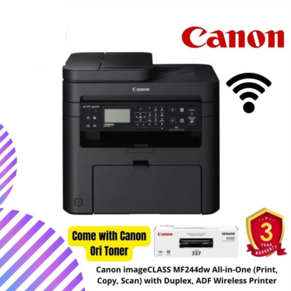 Canon imageCLASS MF244dw All-in-One (Print, Copy, Scan) with Duplex, ADF Wireless Printer