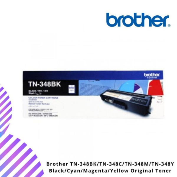 Brother TN-348BK/TN-348C/TN-348M/TN-348Y Black/Cyan/Magenta/Yellow Original Toner