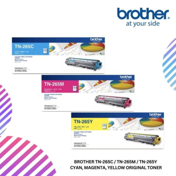 BROTHER TN-265C / TN-265M / TN-265Y  Cyan, Magenta, Yellow Original Toner