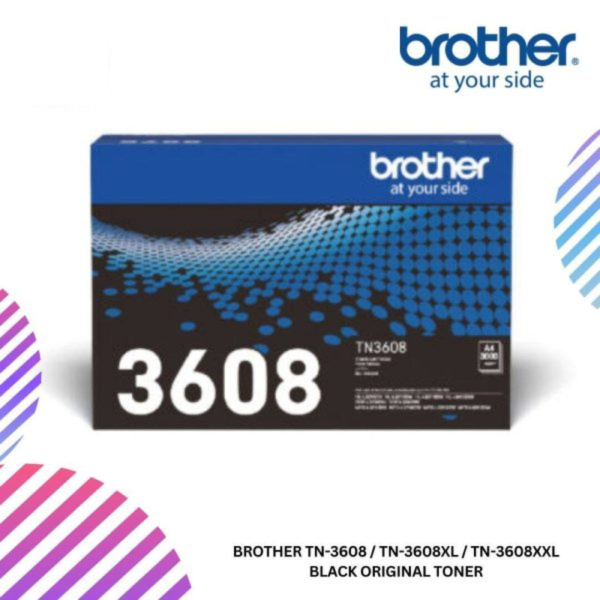 BROTHER TN-3608 / TN-3608XL / TN-3608XXL BLACK Original Toner