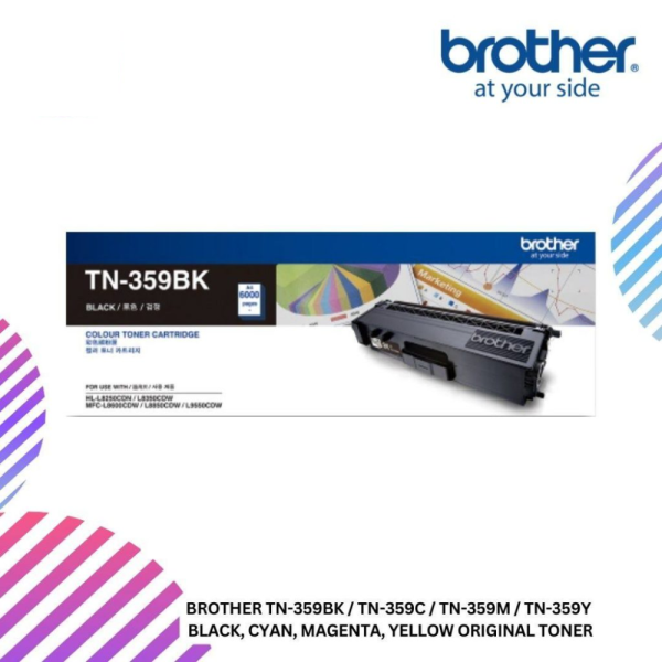 BROTHER TN-359BK / TN-359C / TN-359M / TN-359Y  Black, Cyan, Magenta, Yellow Original Toner