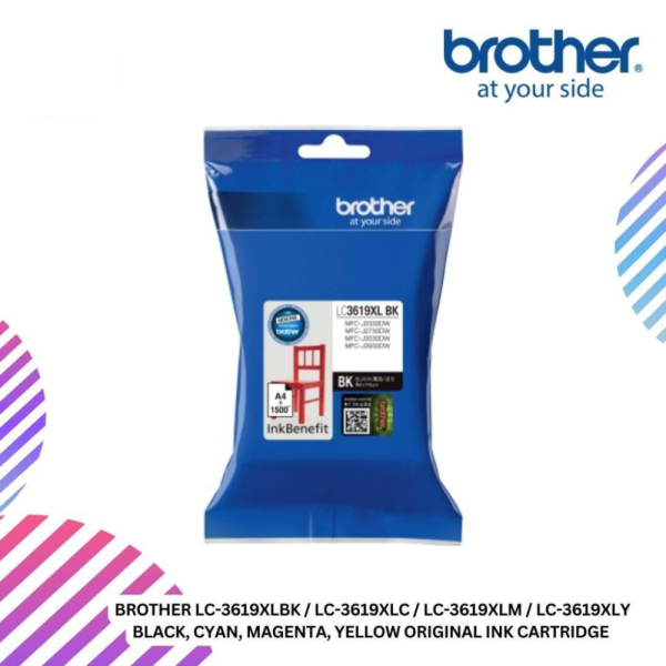 BROTHER LC-3619XLBK / LC-3619XLC / LC-3619XLM / LC-3619XLY Black, Cyan, Magenta, Yellow Original Ink Cartridge