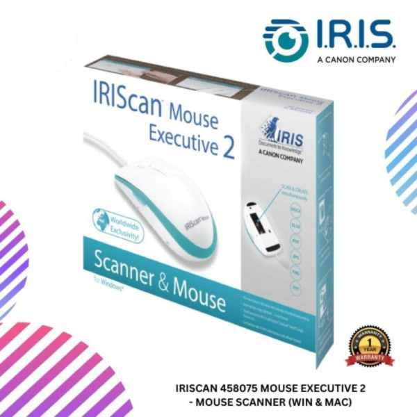 IRISCAN 458075 Mouse Executive 2 - Mouse Scanner (Win & Mac)