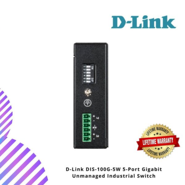 D-Link DIS-100G-5W 5-Port Gigabit Unmanaged Industrial Switch