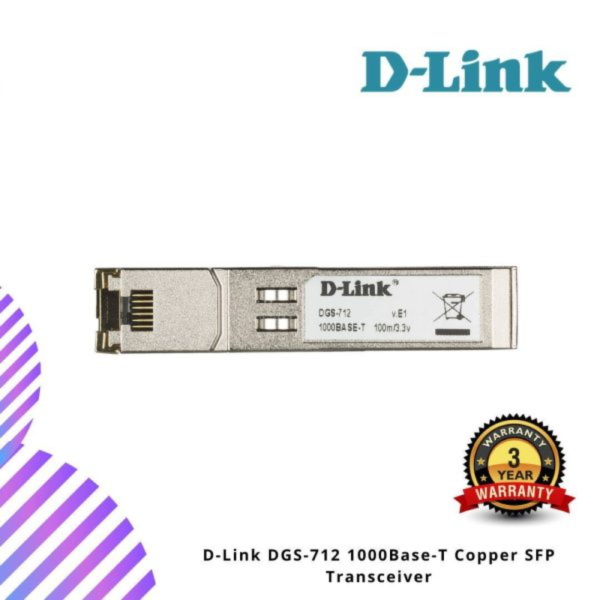 D-Link DGS-712 1000Base-T Copper SFP Transceiver