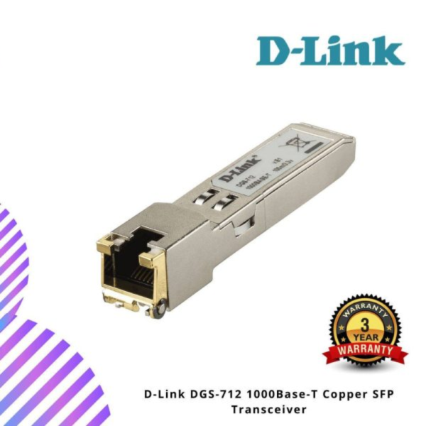 D-Link DGS-712 1000Base-T Copper SFP Transceiver