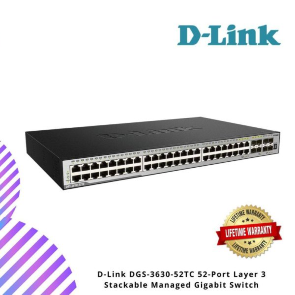 D-Link DGS-3630-52TC 52-Port Layer 3 Stackable Managed Gigabit Switch