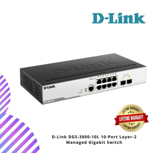 D-Link DGS-3000-10L 10-Port Layer-2 Managed Gigabit Switch