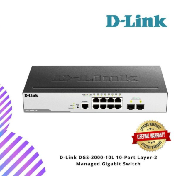 D-Link DGS-3000-10L 10-Port Layer-2 Managed Gigabit Switch