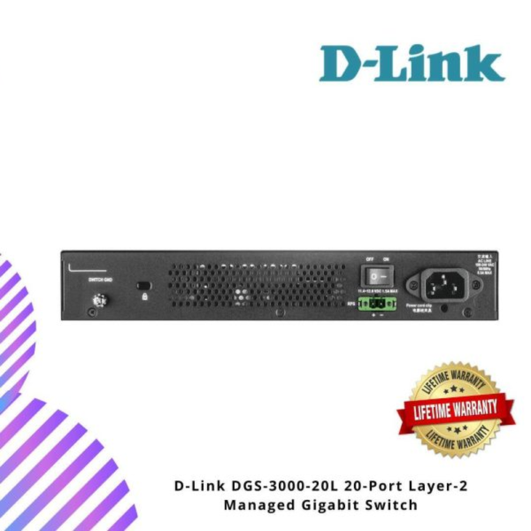 D-Link DGS-3000-20L 20-Port Layer-2 Managed Gigabit Switch