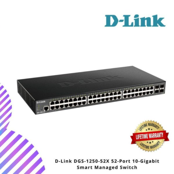 D-Link DGS-1250-52X 52-Port 10-Gigabit Smart Managed Switch