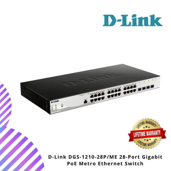 D-Link DGS-1210-28P/ME 28-Port Gigabit PoE Metro Ethernet Switch