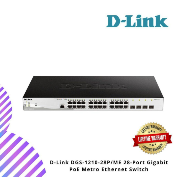D-Link DGS-1210-10P/ME 10-Port Gigabit PoE Metro Ethernet Switch