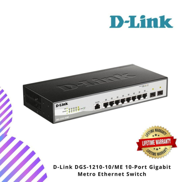 D-Link DGS-1210-10/ME 10-Port Gigabit Metro Ethernet Switch