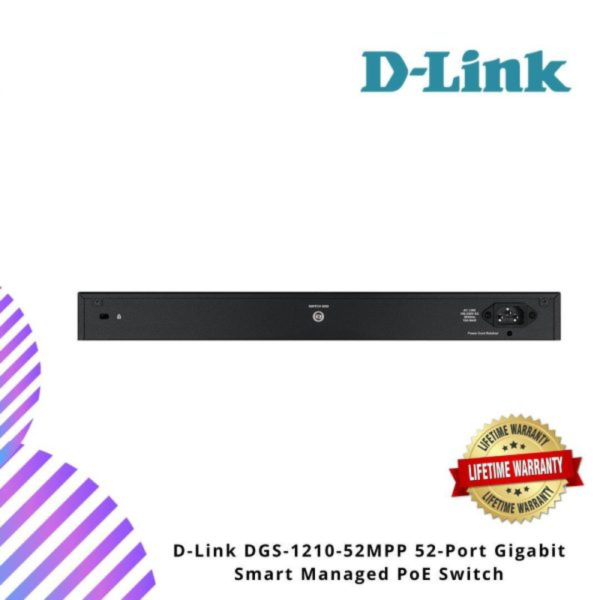 D-Link DGS-1210-52MPP 52-Port Gigabit Smart Managed PoE Switch