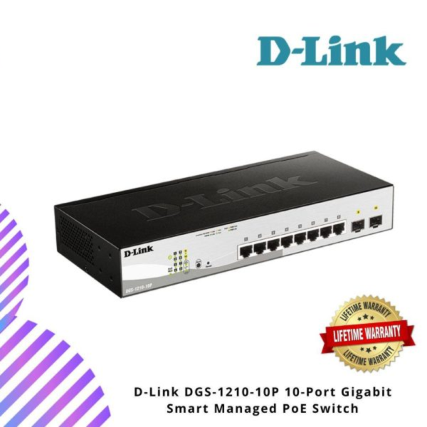D-Link DGS-1210-10P 10-Port Gigabit Smart Managed PoE Switch