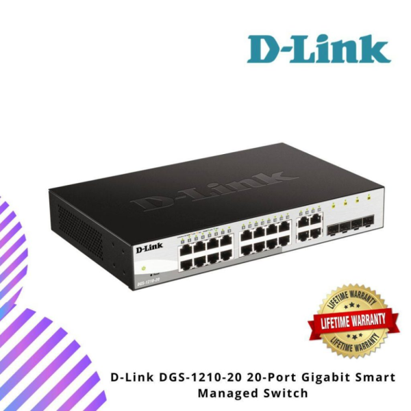 D-Link DGS-1210-20 20-Port Gigabit Smart Managed Switch